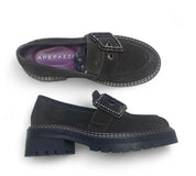 Mocassini Donna “Apepazza” F3COMBAT52/SUE Carola Pelle Marrone Scuro