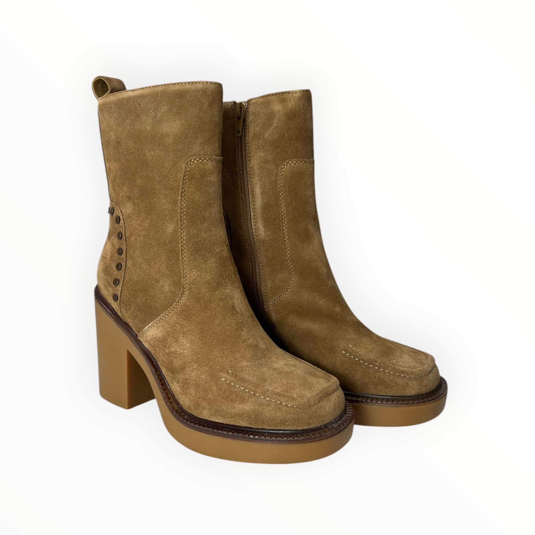 Stivaletti Donna “APEPAZZA" F4AMBER05/SUE Adele Camoscio Cognac
