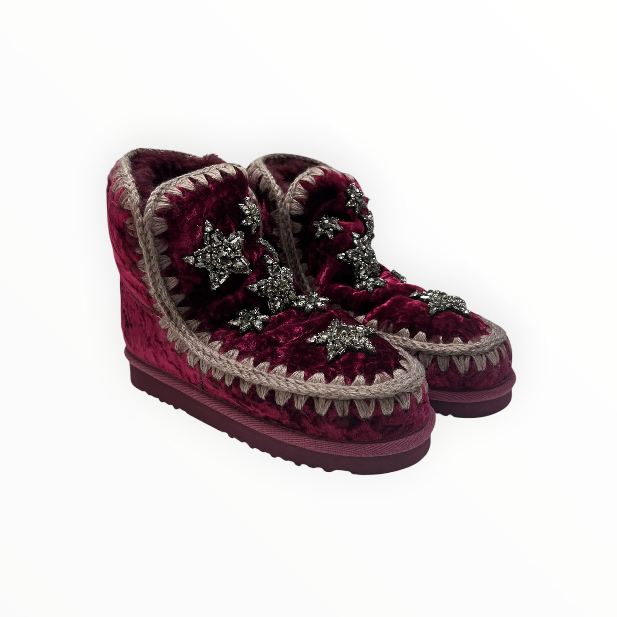 Stivaletti Donna "MOU" MU.FW111006A Eskimo 18 Crystal Stars TXT  Velluto Velrub  FUCSIA