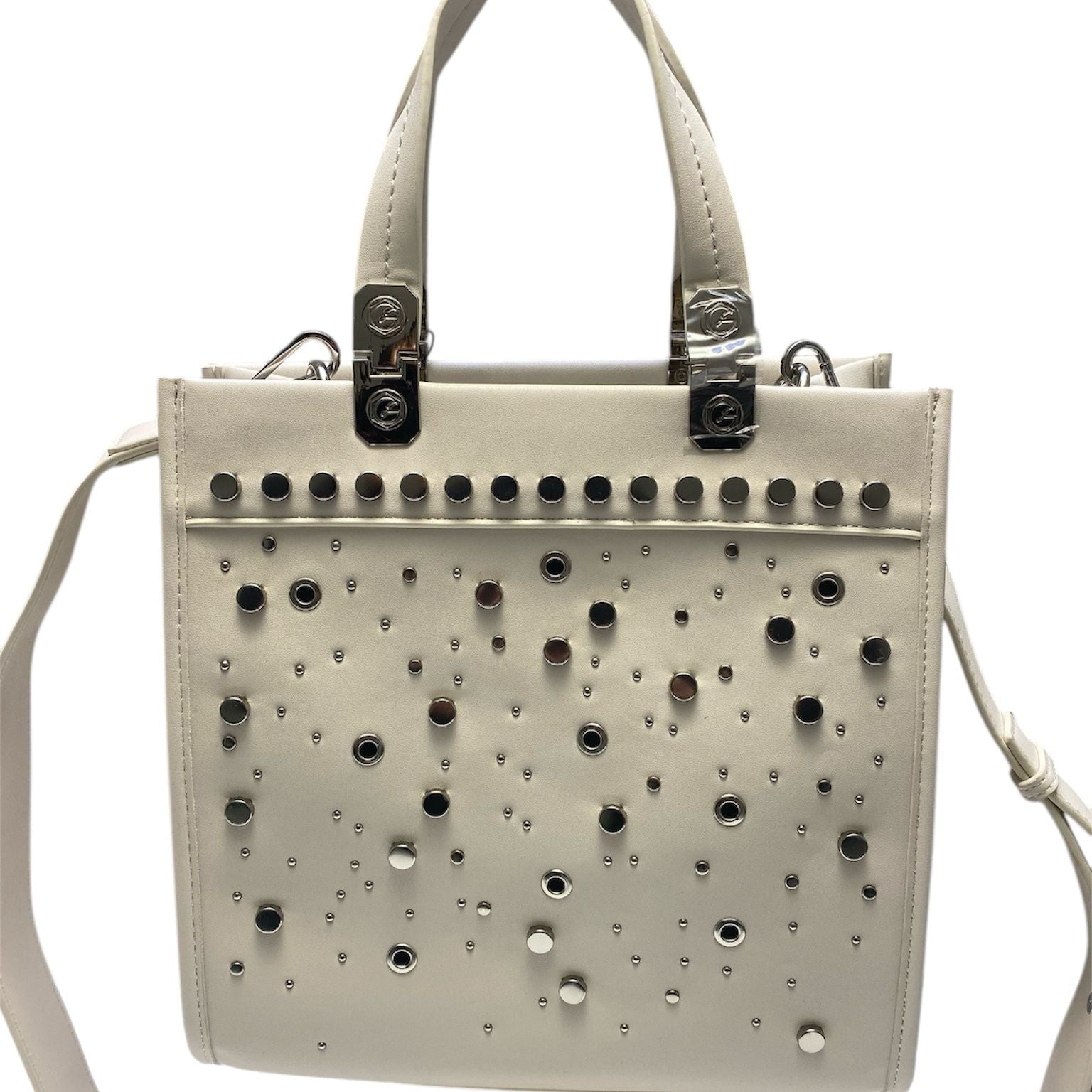 BORSA DONNA “GATTINONI ROMA” AMELIA MEDIUM  PRIMAVERA ESTATE 2025 BIANCO
