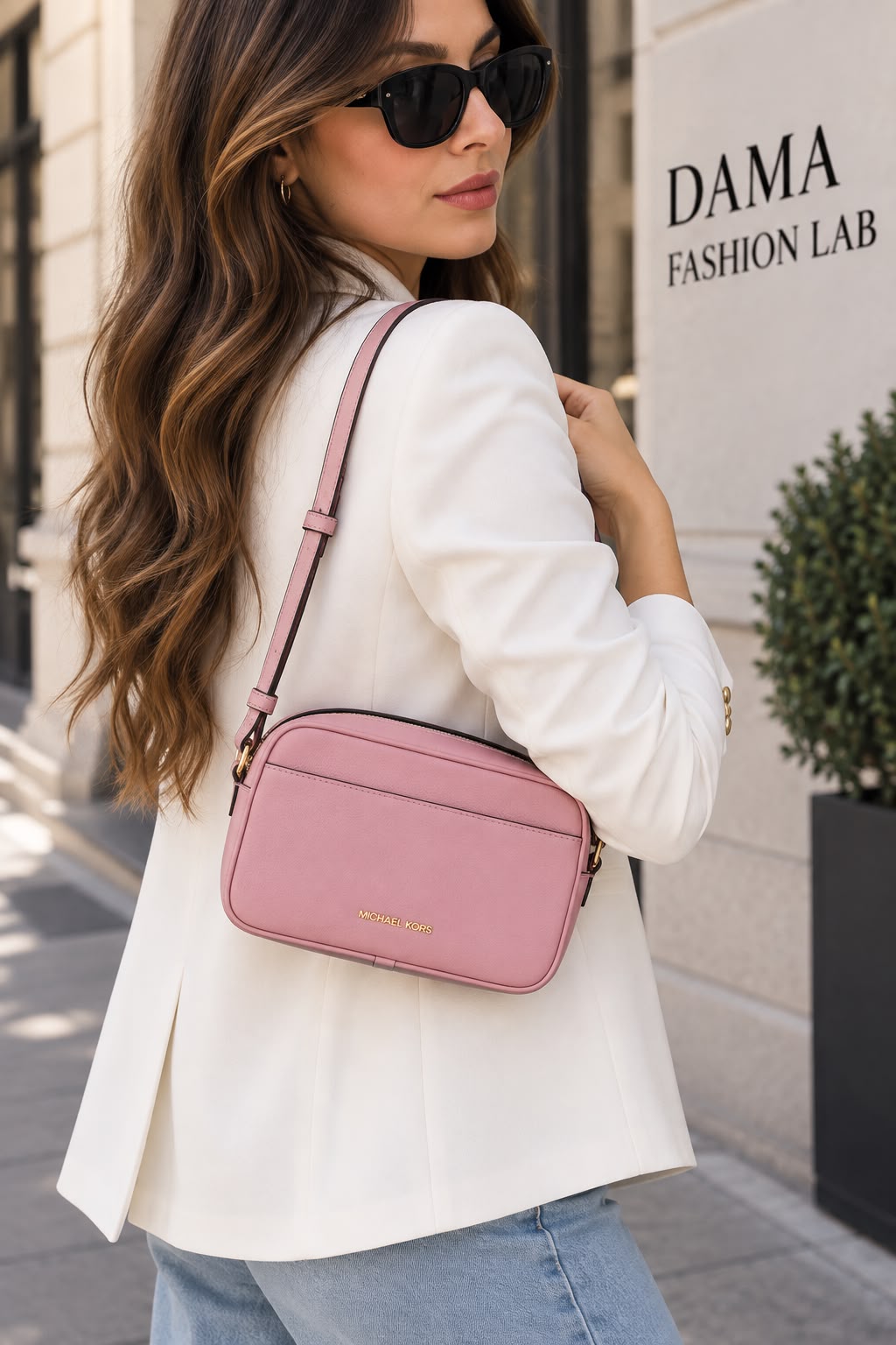 Borsa Donna “MICHAEL KORS” JET SET TRAVEL 35R6GTVC7L LARGE CAMERA XBODY CARNATION ROSA  ROSA