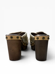 Sandali Tacco Plateau Donna "MOU" MU.HIGHWOODSIN SILWO Beige/Oro