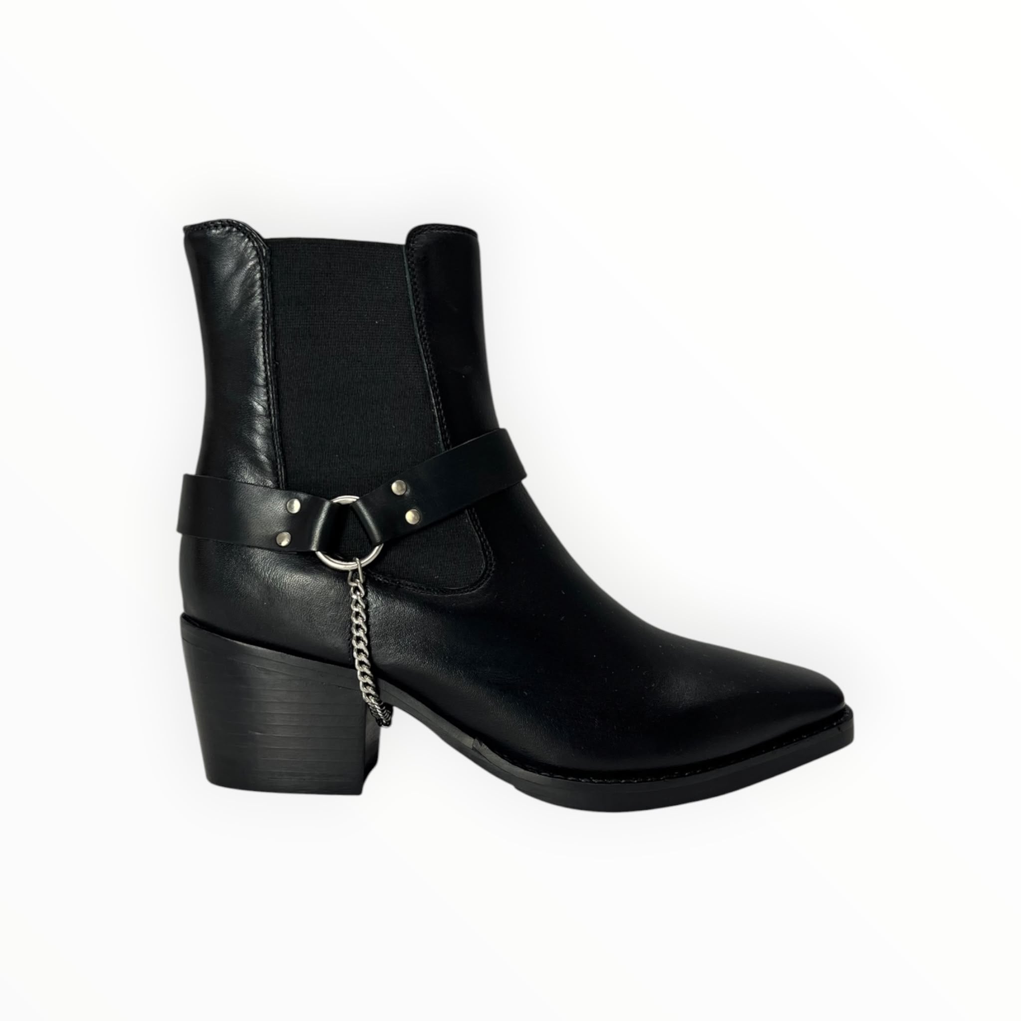Stivaletti Texani Donna “CAFè NOIR” C1 HB1003 Pelle Nero