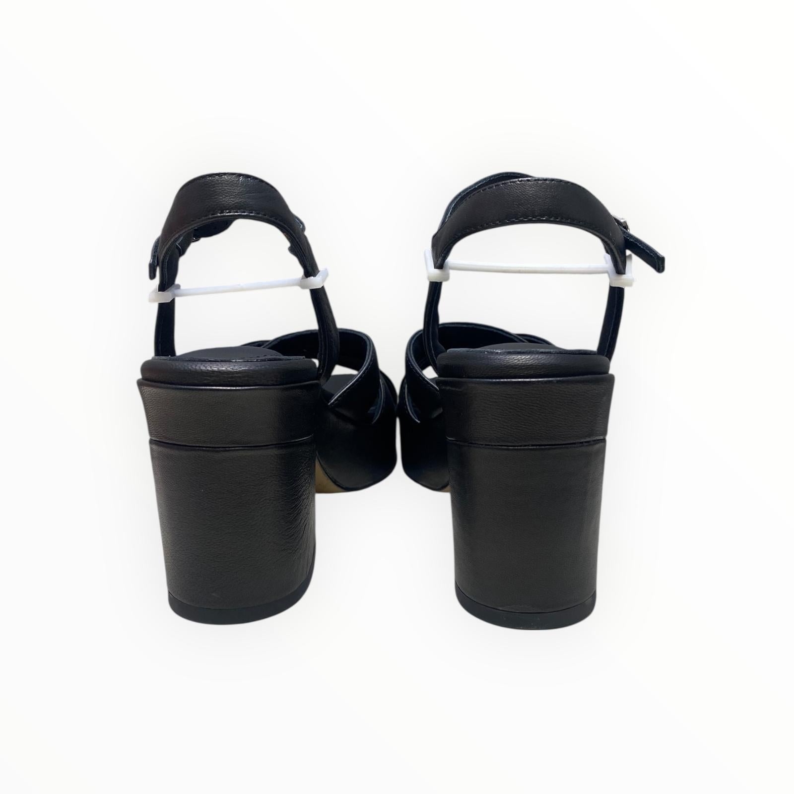 Sandali Tacco Zeppa Donna “BRUNO PREMI” BH2905X Nappa Nero