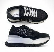 Sneakers Donna "RUCOLINE" AKI 300 Mesh Glitter Nero