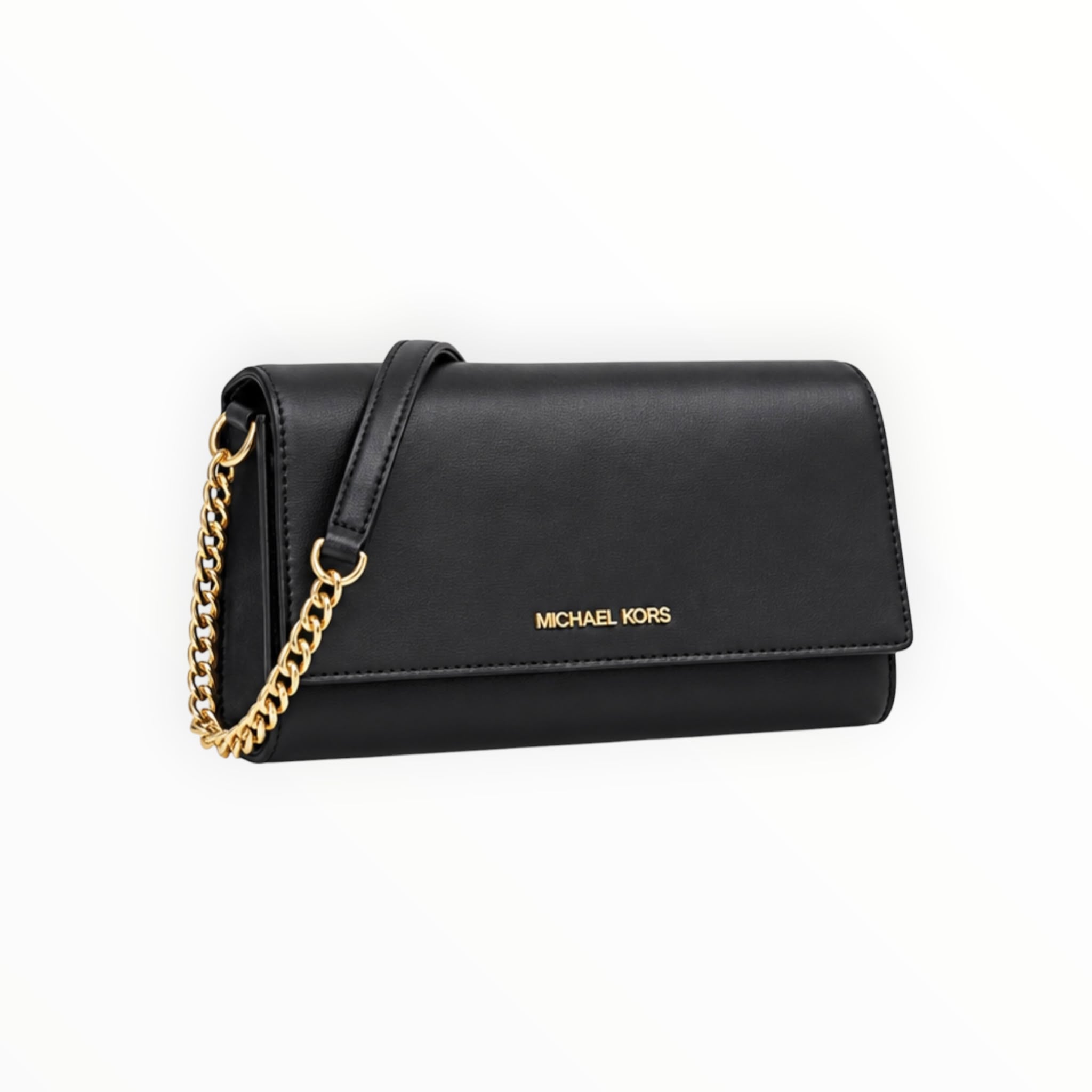 Borsa Donna “MICHAEL KORS” JET SET TRAVEL 35F5GTVC8L MD FLAP CLUTCH LEATHER NERO