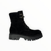 Stivaletti Anfibio Donna "CAFè NOIR" C1 FM6013 Pelle Nero