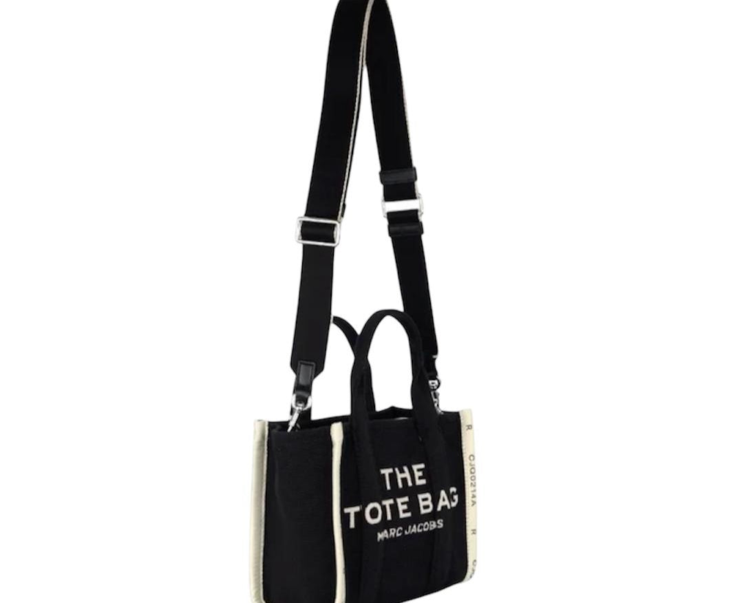 BORSA DONNA “MARC JACOBS" THE TOTE JACQUARD MEDIUM  SHOPPING  NERO