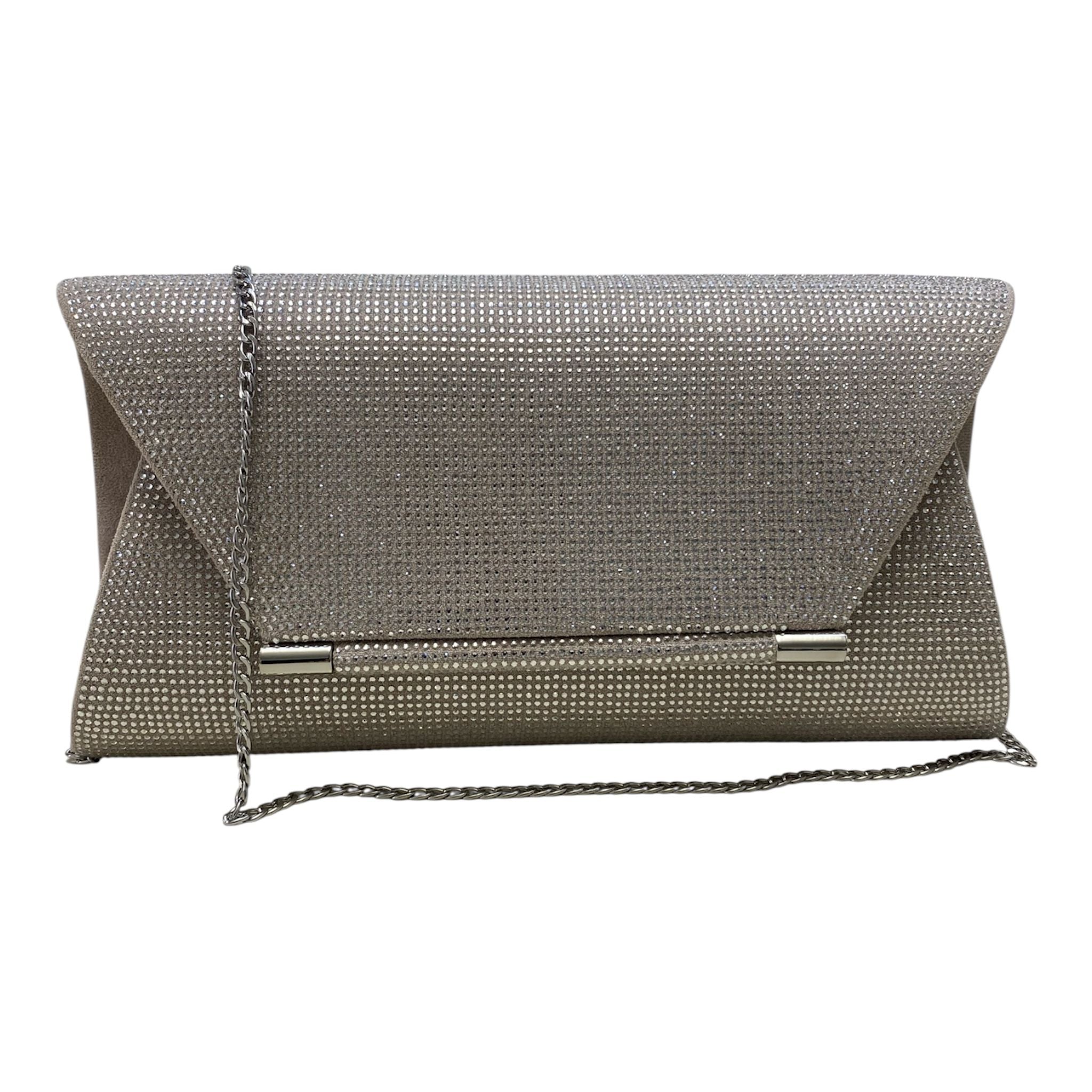 BORSA DONNA “MENBUR” Clutch 85883 0087 STRASS  CHAMPAGNE