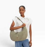 BORSA DONNA “PINKO ” SLOUCHY HOBO BIG SUEDE U84Q TAUPE