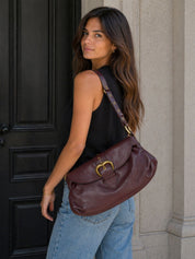 BORSA DONNA “PINKO ” JOLENE SHOULDER CLASSIC VITELLO TESTA DI MORO