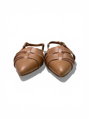 Dècollettè Chanel DONNA “JANET & JANET” Slingback J-301 Vera Pelle Cuoio