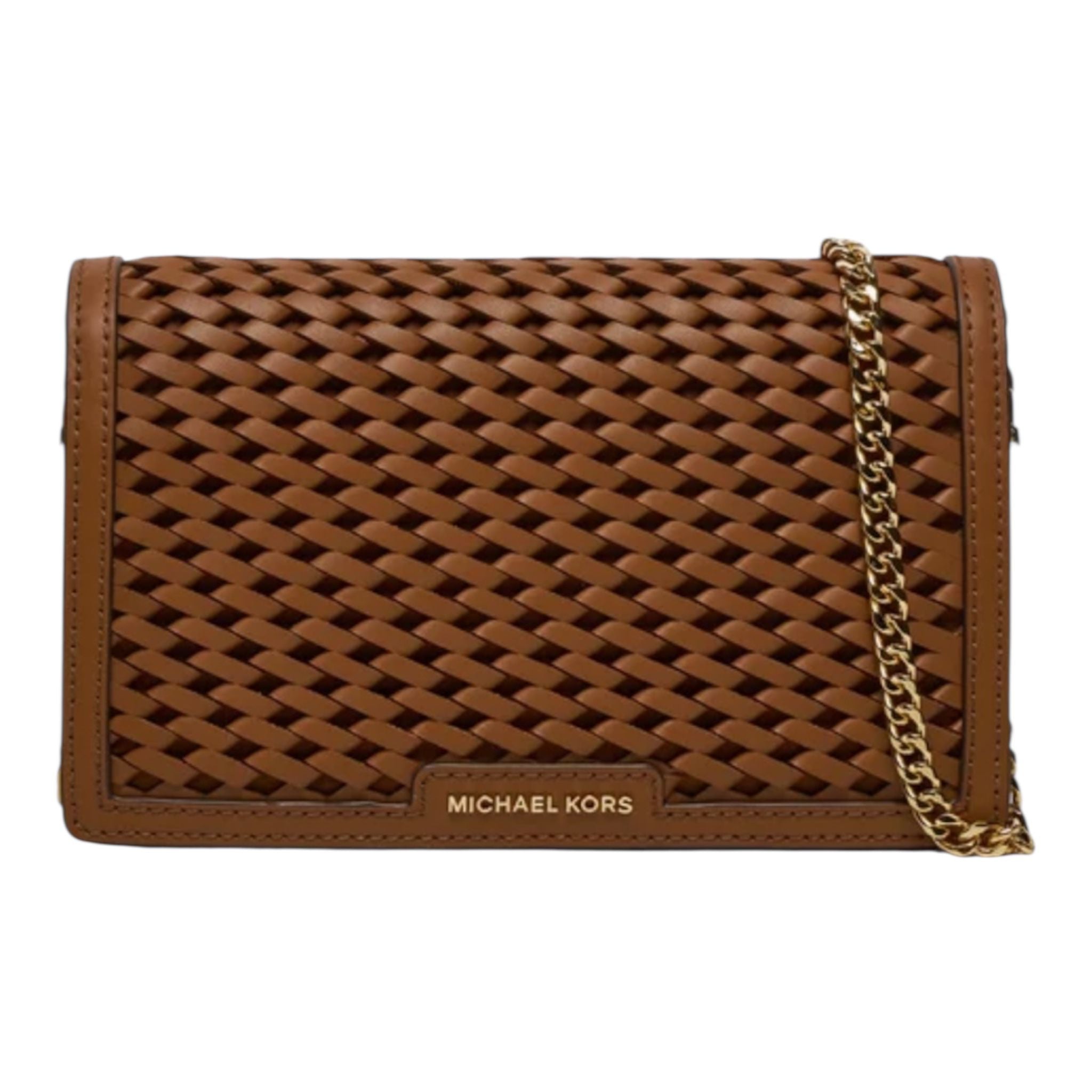 Borsa Donna “MICHAEL KORS” JET SET 32T4GJ6C8L  MEDIUM FLAP XBODY Pelle Marrone