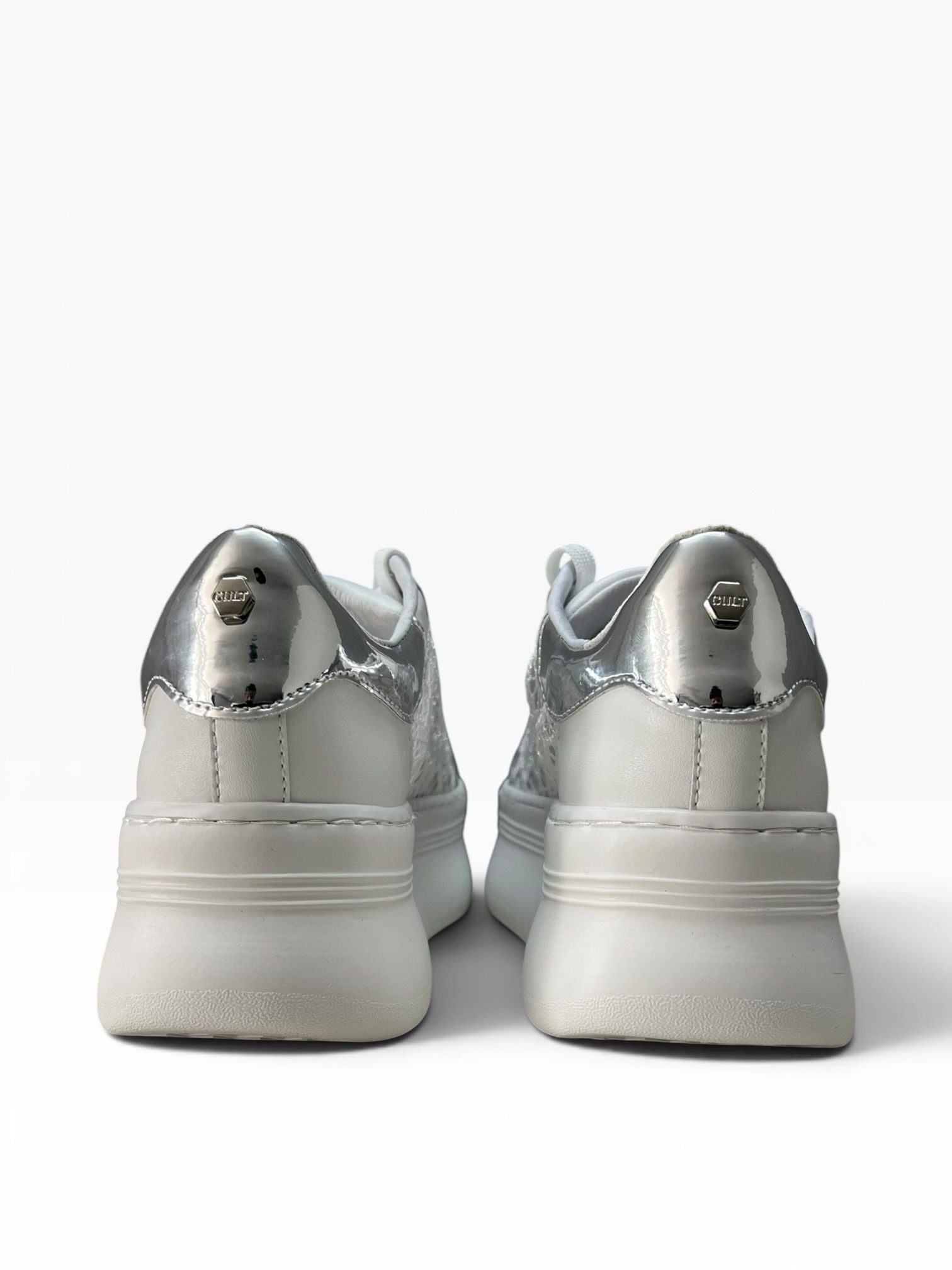 SNEAKERS DONNA “CULT” CLW442600 PEARL LOW PELLE BIANCO/SILVER