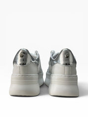 SNEAKERS DONNA “CULT” CLW442600 PEARL LOW PELLE BIANCO/SILVER