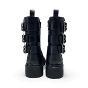 Stivaletti Donna “APEPAZZA" F3COMBAT51/LEA Chiara Pelle Nero