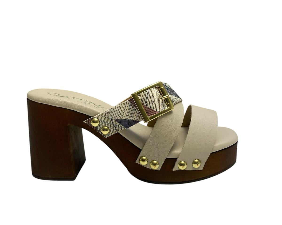 SANDALI DONNA “GATTINONI CIRCUS” FAYETTE16 PRIMAVERA ESTATE 2025 PELLE BEIGE