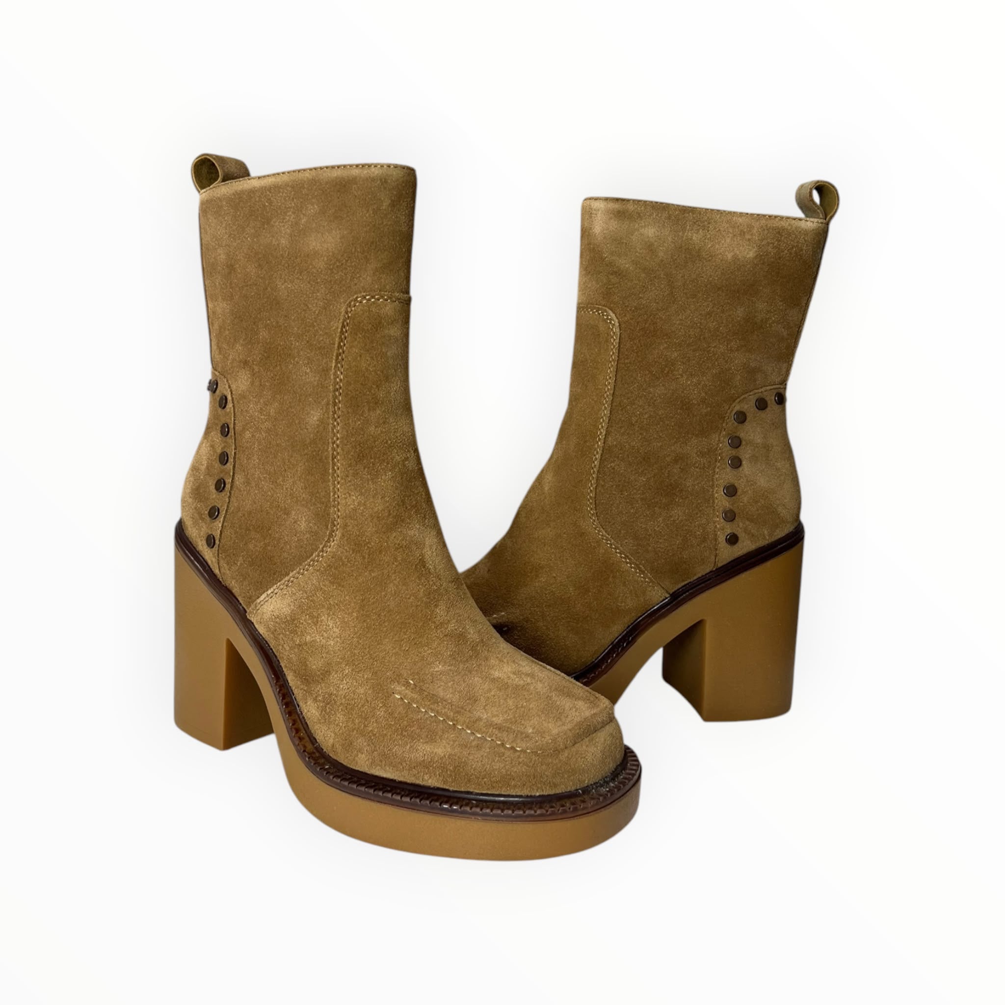 Stivaletti Donna “APEPAZZA" F4AMBER05/SUE Adele Camoscio Cognac