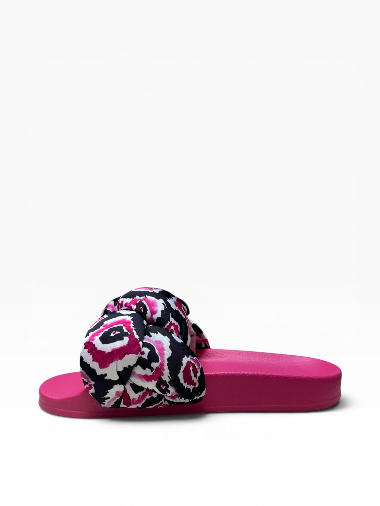 Sandali Ciabatte Donna "LOVE MOSCHINO"JA28312G0IIW210B  Sabotd Pool 25 Foulard Fuxia/Nero