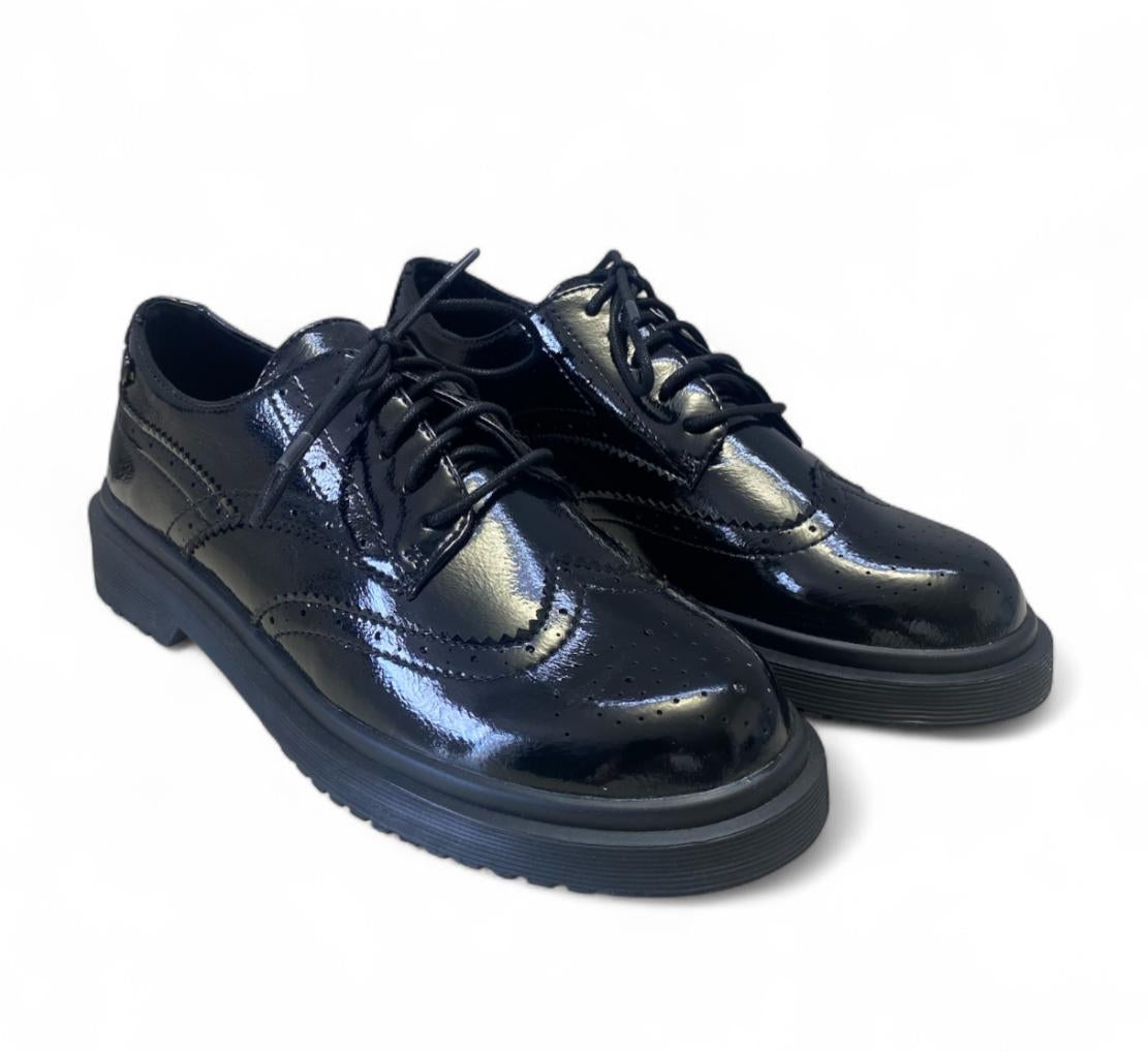 Stringata Francesina  Donna “BRACCIALINI” L92 Nero