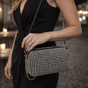 BORSA DONNA “MENBUR” 85226 0001 STRASS SILVER NERO