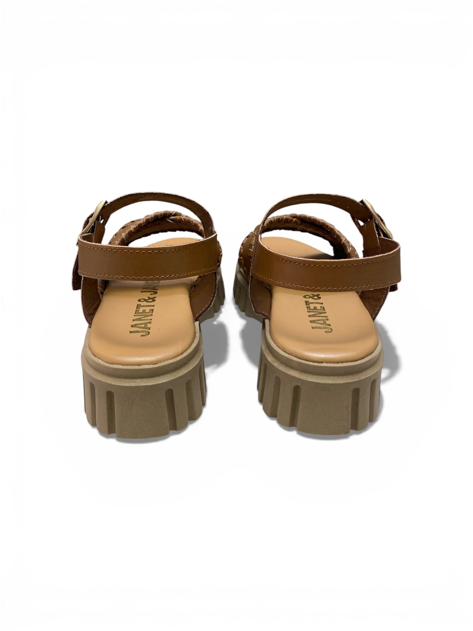 Sandali Donna "JANET & JANET" J-133 JEANNE Vera Pelle Cuoio