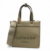 Borsa Donna “GATTINONI ROMA” Amelia M Embossed Dble Taupe