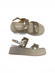 Sandali Donna "JANET & JANET" J-120 IVETTE Vera Pelle Laminato Oro