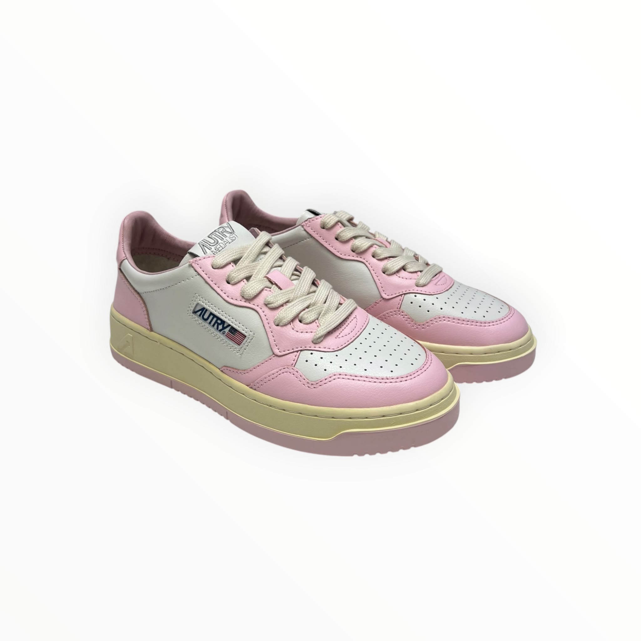SNEAKERS DONNA “AUTRY” MEDALIST AULW WB37 PELLE BIANCO/ROSA