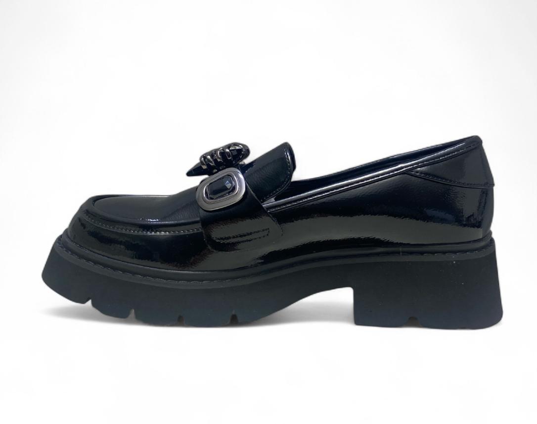 Mocassini Donna “Braccialini” L38 Vernice Nero