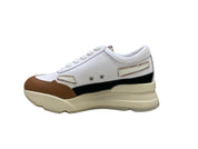 Sneakers Donna "RUCOLINE" R-EVOLVE 4437 Soft Box Bianco-Cuoio