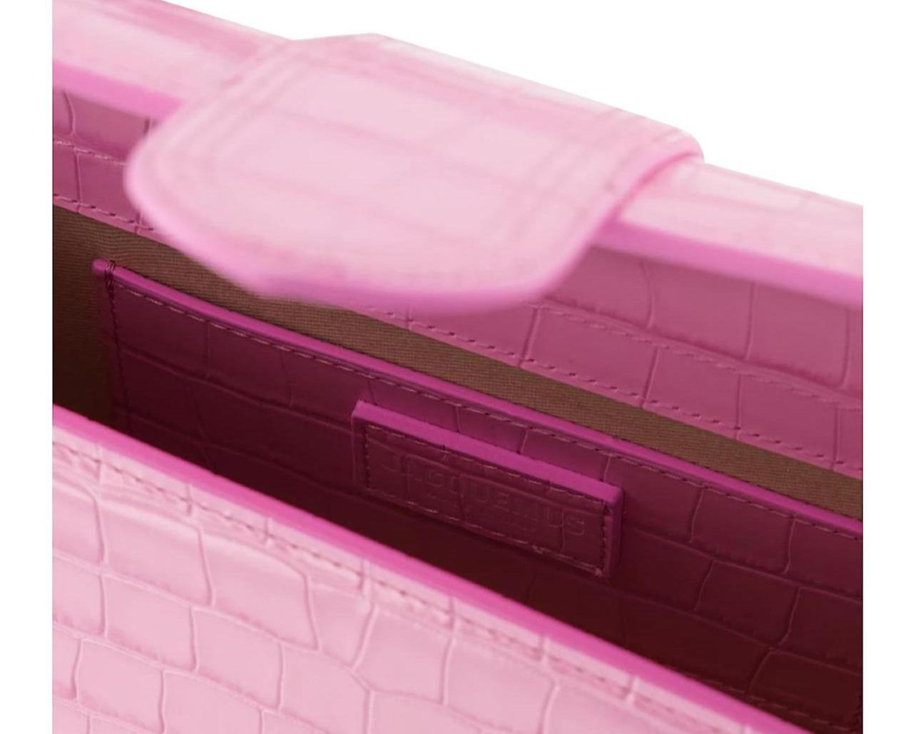 BORSA DONNA “JACQUEMUS” LE GRAND BAMBINO CROCO ROSA