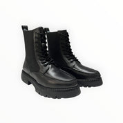 Stivaletti Anfibio Donna "CAFè NOIR" C1 FM6013 Pelle Nero
