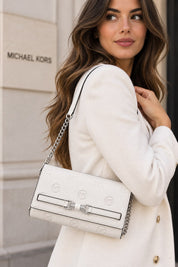 Borsa Donna “MICHAEL KORS” CARSON 35R6S2ZC3V LARGE WALLET OPTIC BIANCO