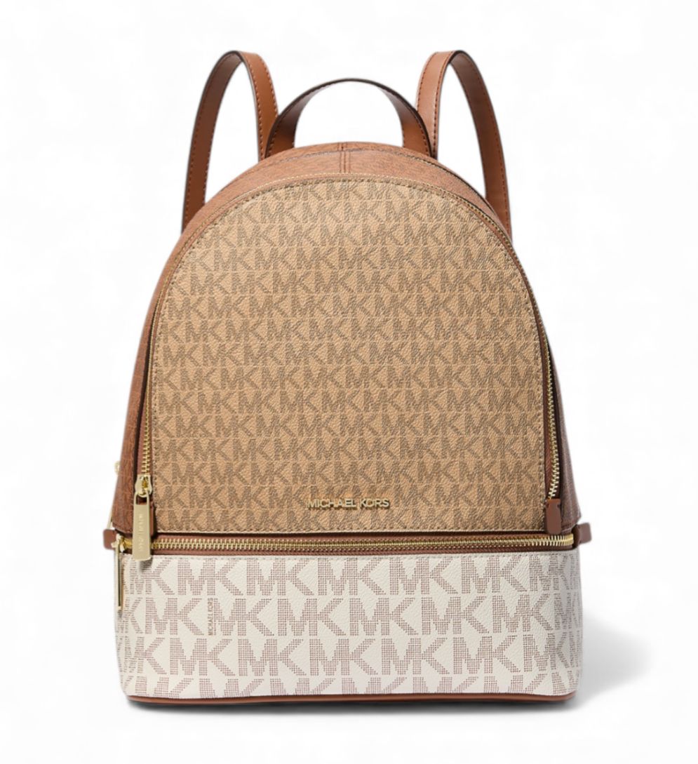 Borsa Zaino Donna “MICHAEL KORS” RHEA ZIP Medium Backpack 35S5GRAB6V CAMEL MULTI