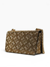 BORSA DONNA “PINKO ” LOVE ONE MINI LIGHT CL MONOGRAM FULL LH3Y BRONZO/ORO