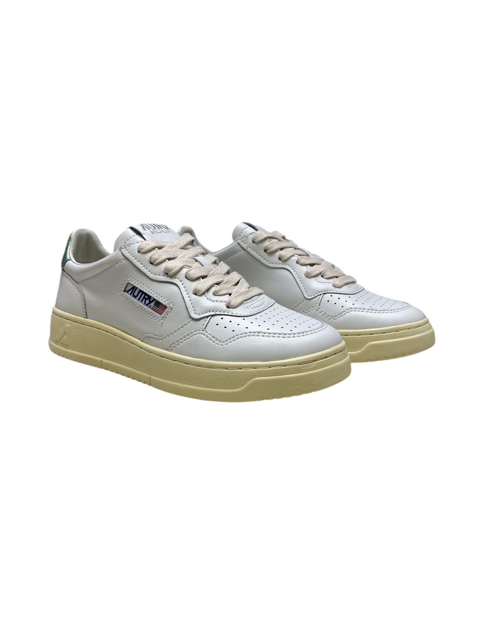 SNEAKERS DONNA “AUTRY” MEDALIST AULW LL62 PELLE BIANCO/VERDE