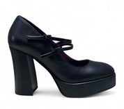 Décolleté Donna “APEPAZZA” F3TWIGGY01/LEA Teresa Pelle Nero