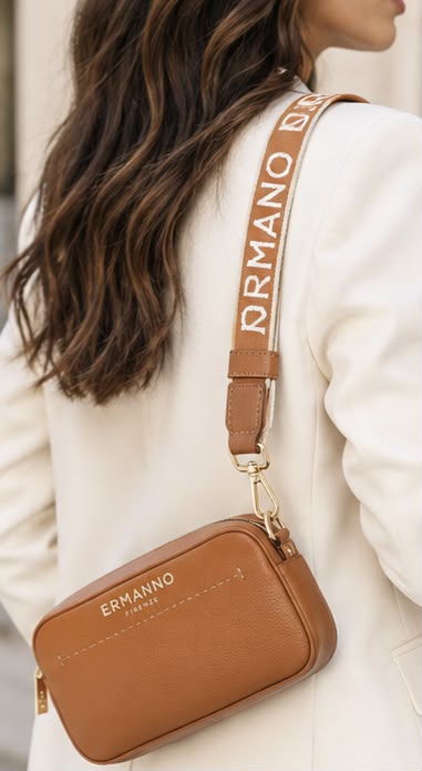 BORSA DONNA “ERMANNO SCERVINO FIRENZE” CAMERA BAG TIARA TAN CUOIO