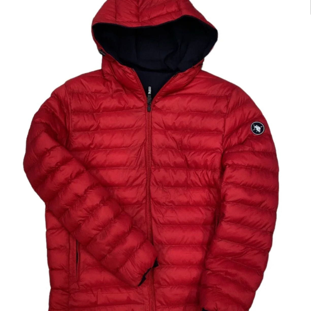 Giubbotto Uomo con cappuccio Doubleface Blu/Rosso"U.S. Polo Assn."