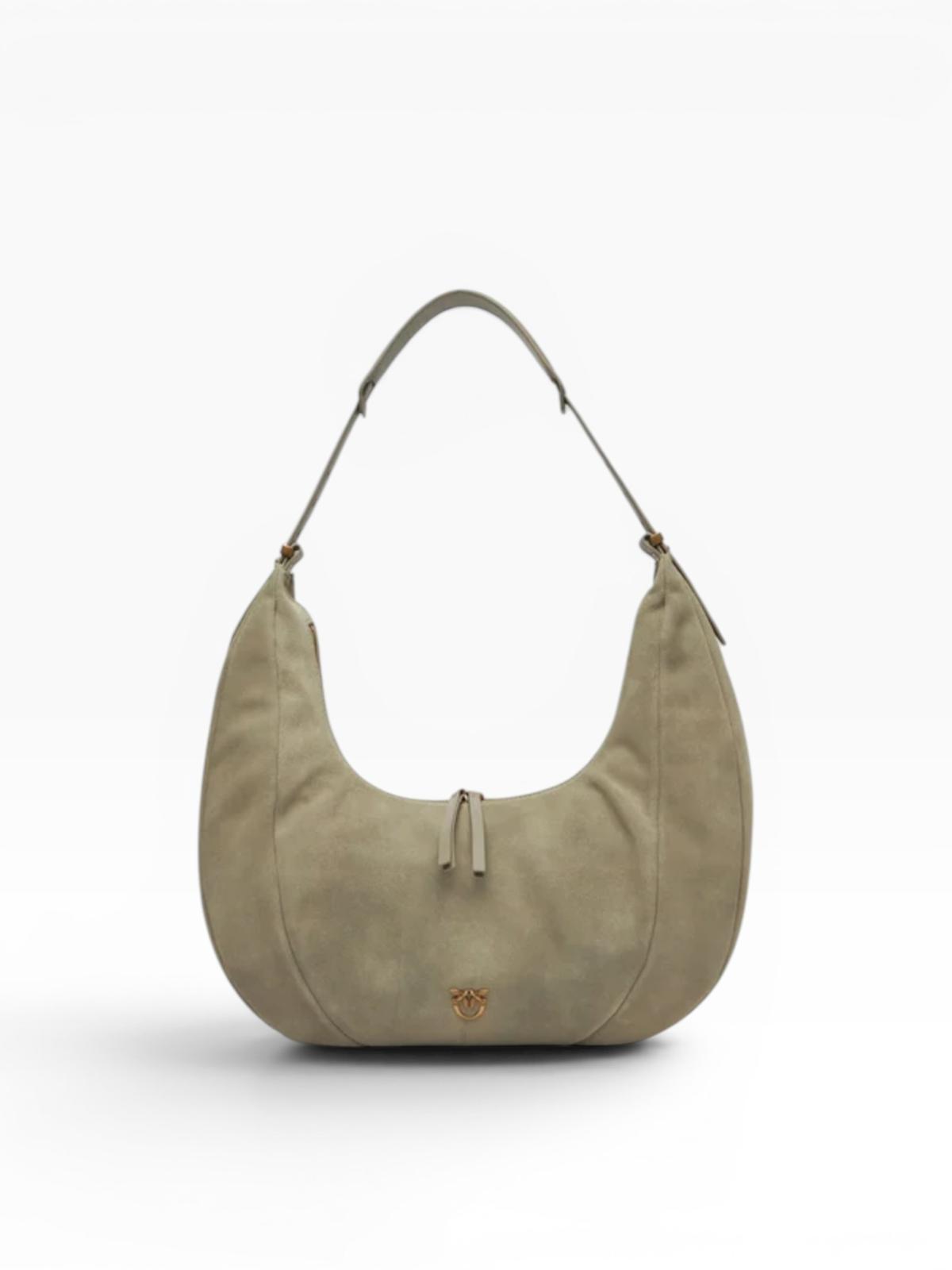 BORSA DONNA “PINKO ” SLOUCHY HOBO BIG SUEDE U84Q TAUPE