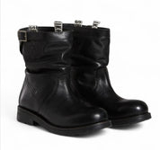 Stivaletti Donna “Bikkembergs” 22119G Pelle Vintage  Nero