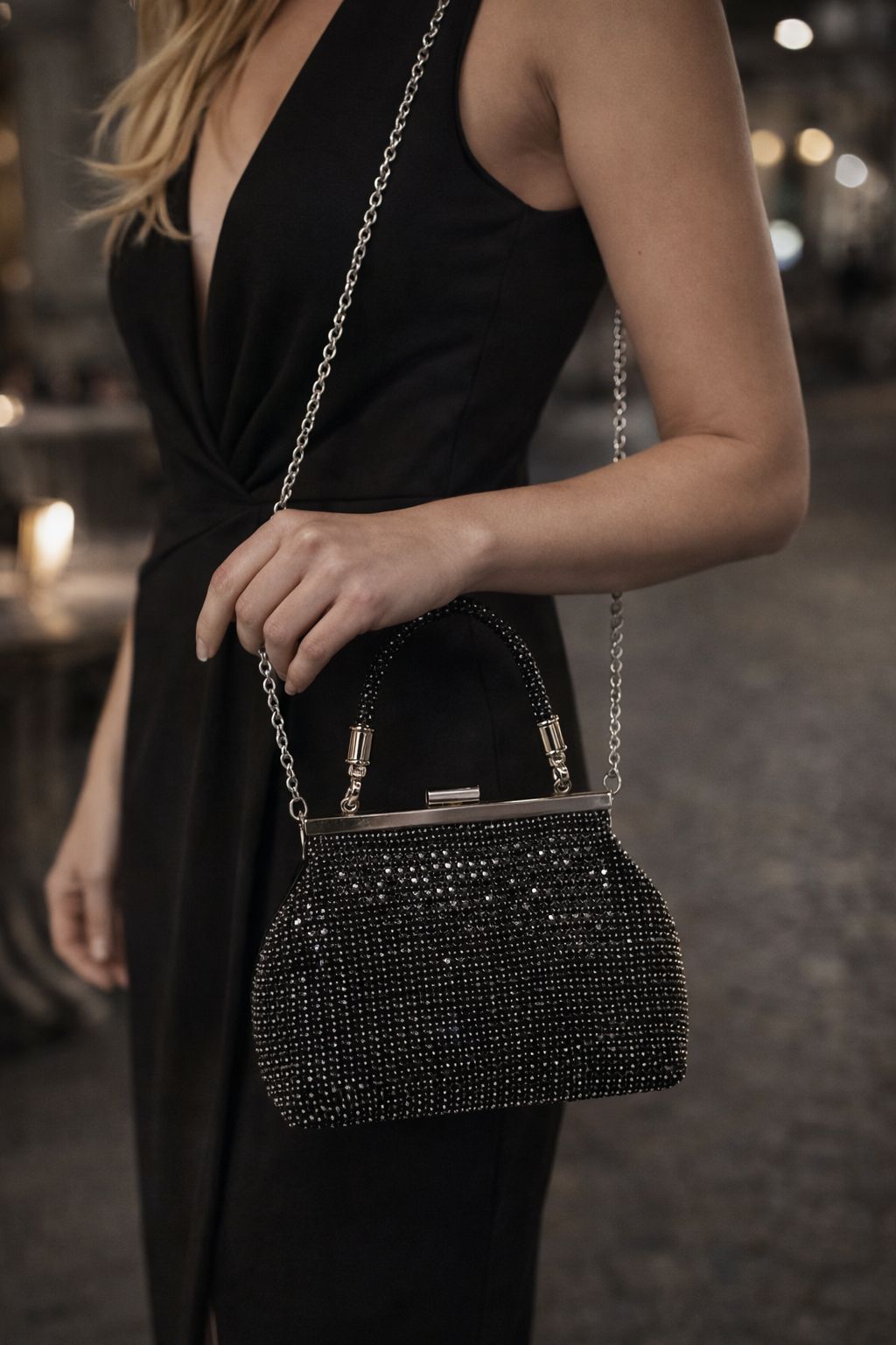 BORSA DONNA “MENBUR” 85839 0001 STRASS NERO
