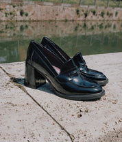 Mocassini Donna “Apepazza” F3TRENDY01/PAT  Terry Vernice Nero