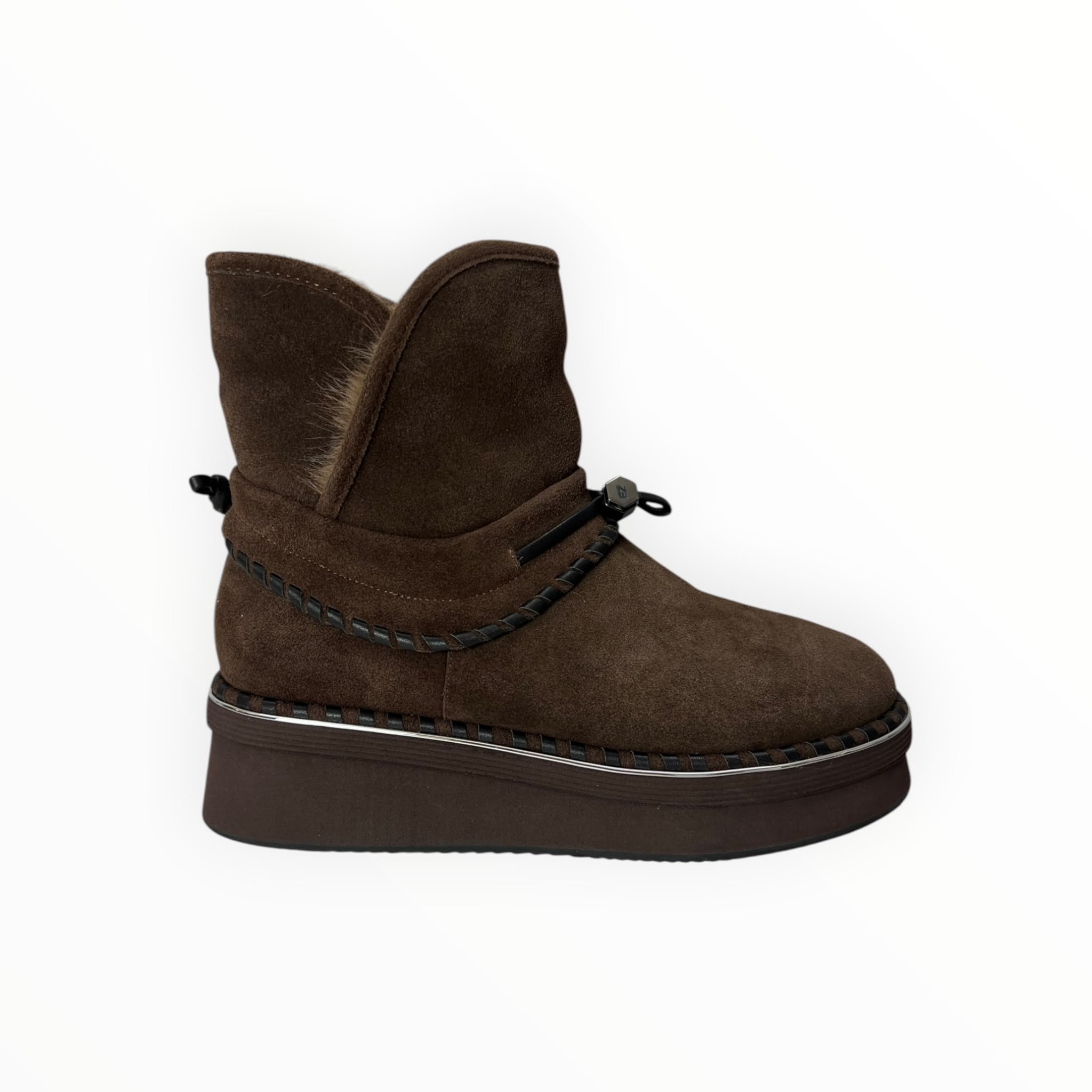 Stivaletti Donna “ELVIO ZAN" EC0304X Pelle Testa di Moro