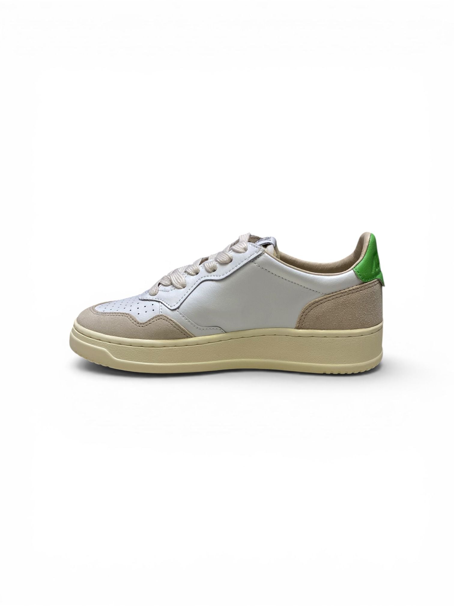 SNEAKERS DONNA “AUTRY” MEDALIST AULW LS65 PELLE BIANCO/VERDE
