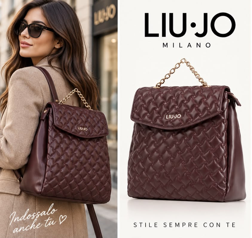 BORSA ZAINO  DONNA “LIU JO” OF1017 E005 M BACKPACK PRUGNA