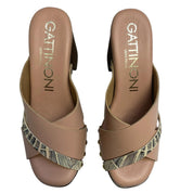 SANDALI DONNA “GATTINONI CIRCUS” FAYETTE18 PRIMAVERA ESTATE 2025 PELLE ROSA