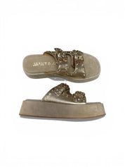 Sandali Donna "JANET & JANET" J-122 IVETTE Vera Pelle Laminato Oro
