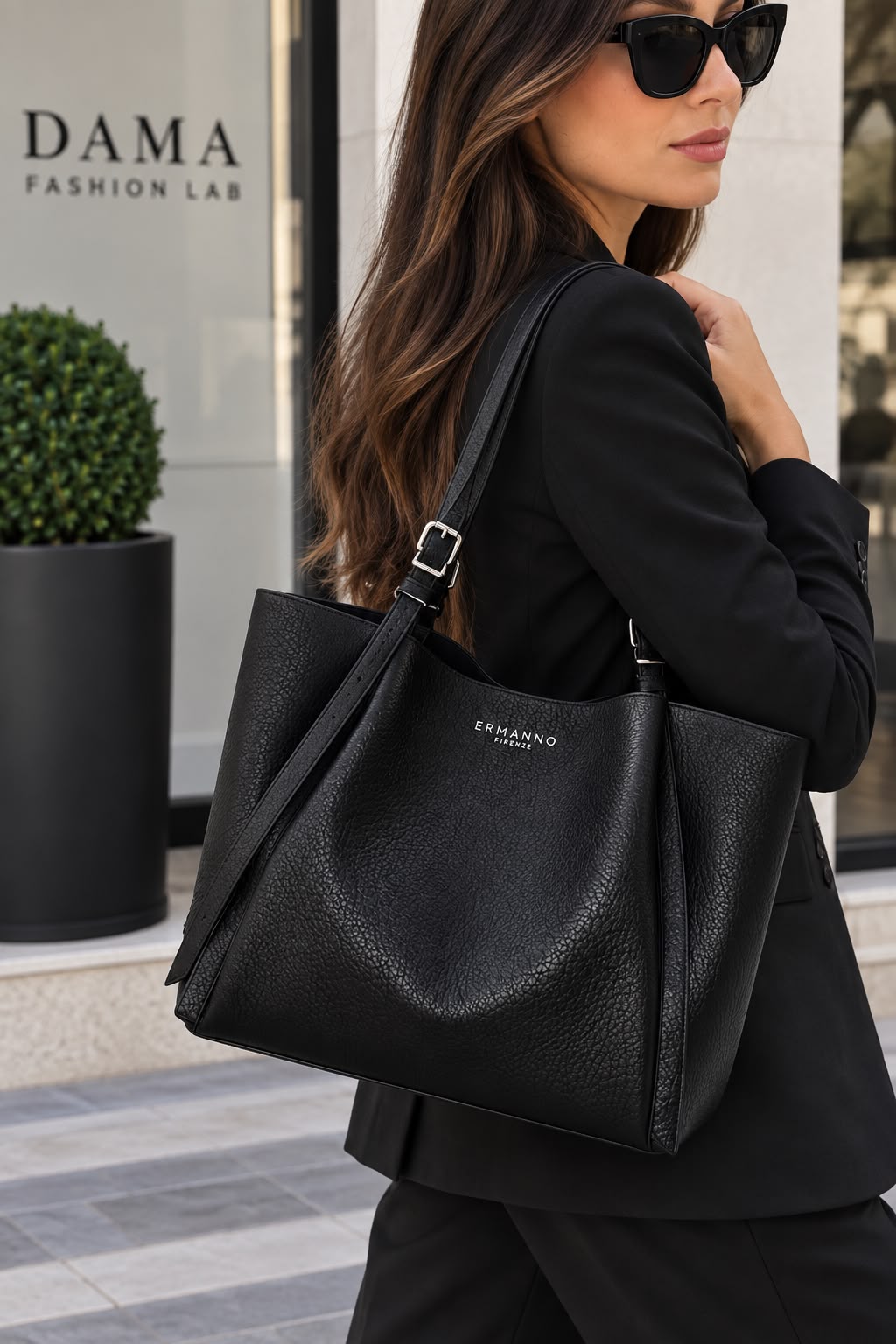 BORSA DONNA “ERMANNO SCERVINO FIRENZE” TOTE BAG LARGE VERA BIANCO